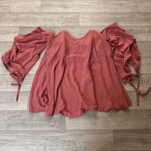 Elegant Women's Blouse in terracotta